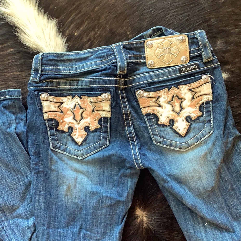 Miss Me bootcut Gold Cowhide Limited Edition 27